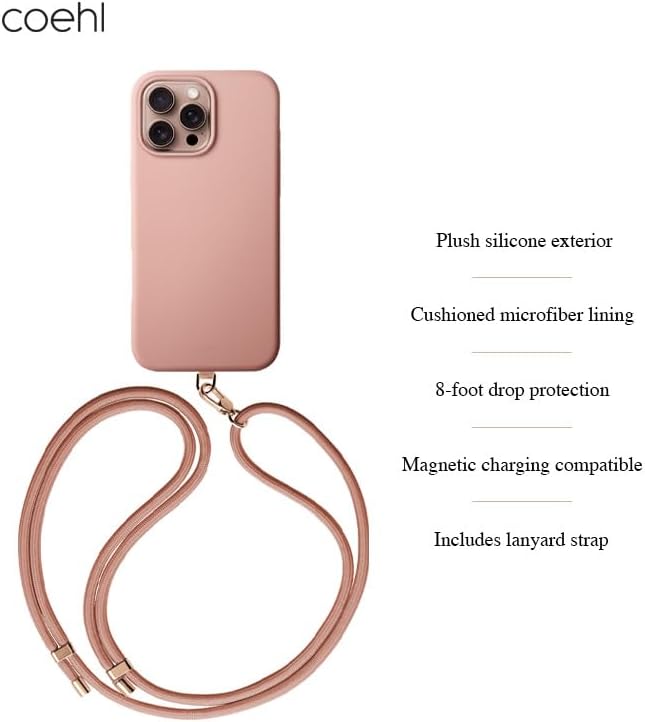 UNIQ Coehl iPhone 16 Pro (2024) 6.9 Magnetic Charging Crème - Ballet Pink
