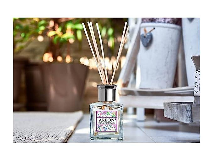 معطر جو أريون هوم بيرفيوم جاردن 150 مل - عطر الحديقة الفرنسية، 10 أعواد من القصب - معطر جو للمنزل والمكتب