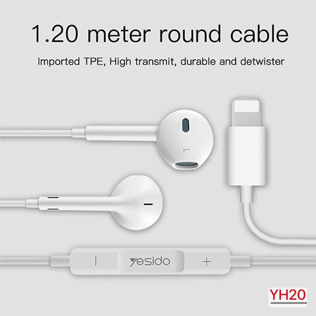 سماعات أذن Yesido YH-20 لإلغاء الضوضاء للآيفون | أبيض