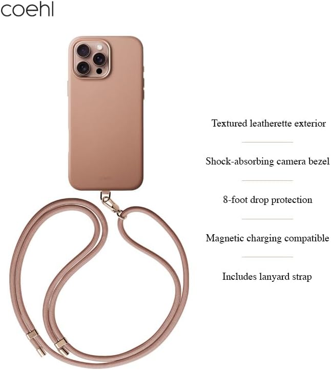 UNIQ Coehl iPhone 16 Pro (2024) 6.3 Magnetic Charging Muse - Dusty Nude