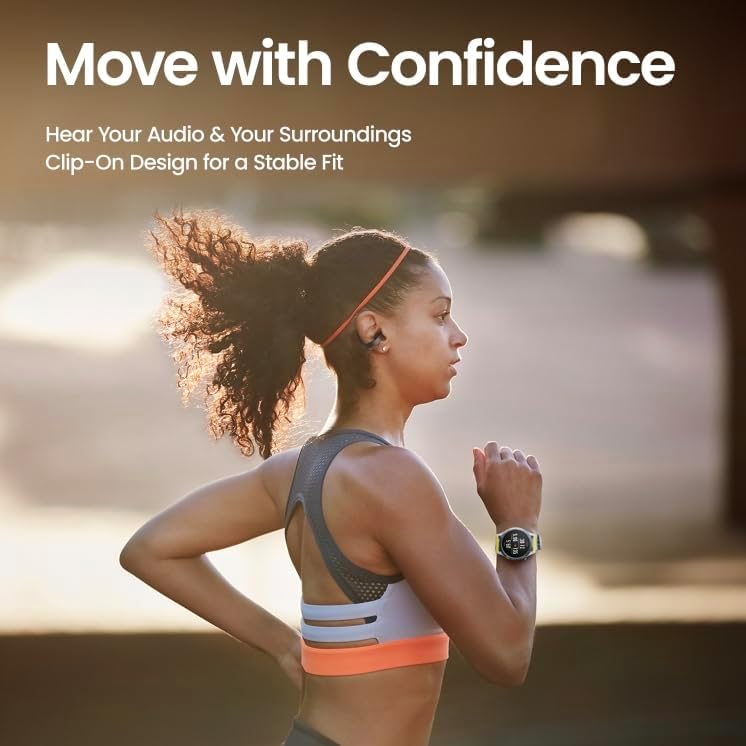 سماعات Amazfit Up اللاسلكية - أذن مفتوحة، مع خاصية إلغاء الضوضاء بالذكاء الاصطناعي