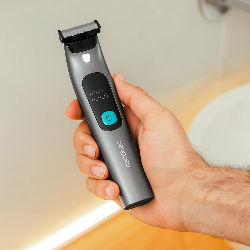 Cecotec PrecisionCare OneShave Screen IPX7 — 90 Min Cordless Shaver with Digital Display