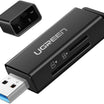 UGREEN قارئ كروت SD/MicroSD USB 3.0 مزدوج الفتحة – سريع ومحمول