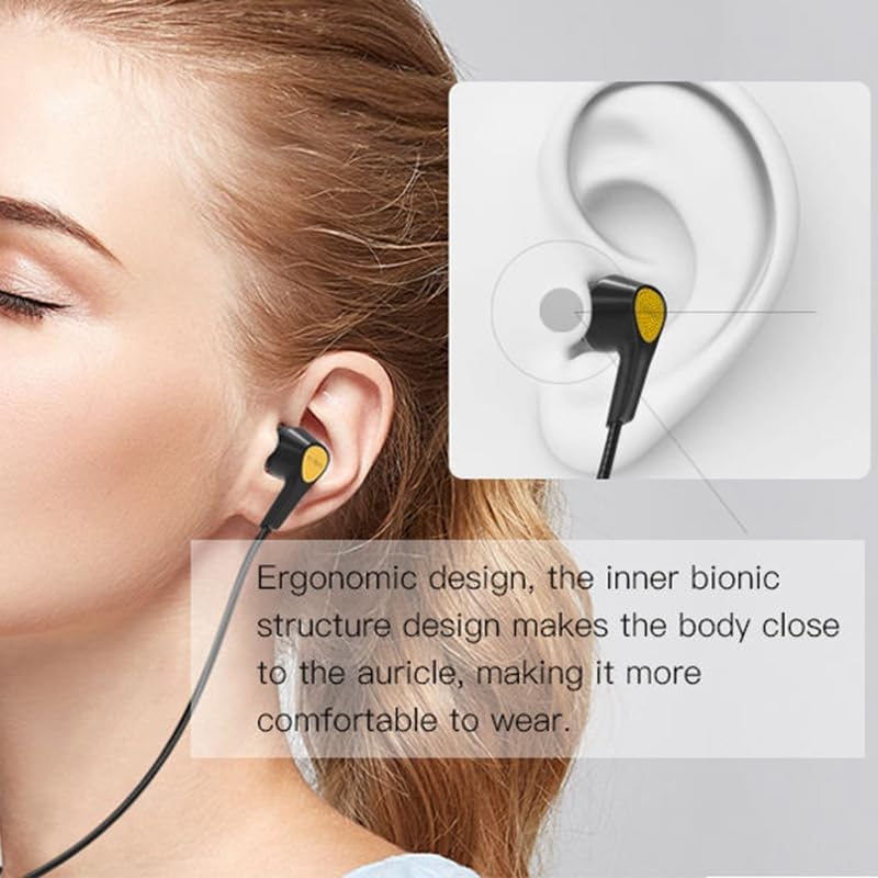 سماعات أذن Yesido YH-25 باللون الأسود | صوت نقي وتصميم أنيق