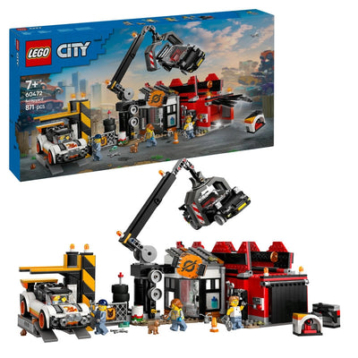 LEGO City Scrap Yard with Cars – 871 Pieces | Set 60472