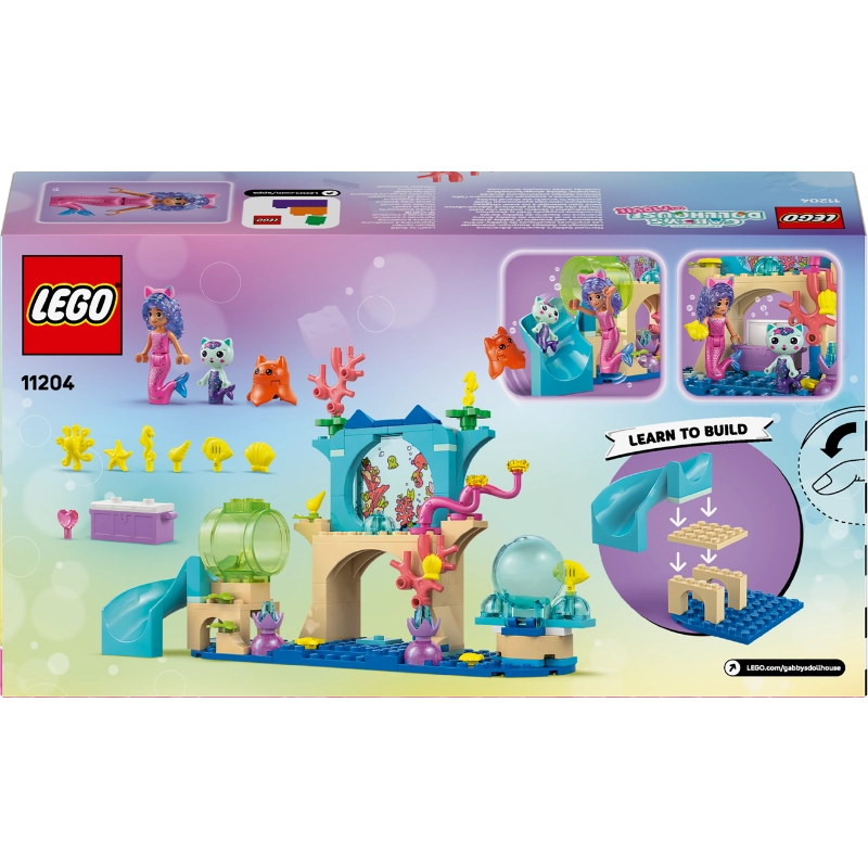 LEGO Gabby's Dollhouse Mermaid Gabby's Aquarium Adventure – 103 Pieces | Set 11204