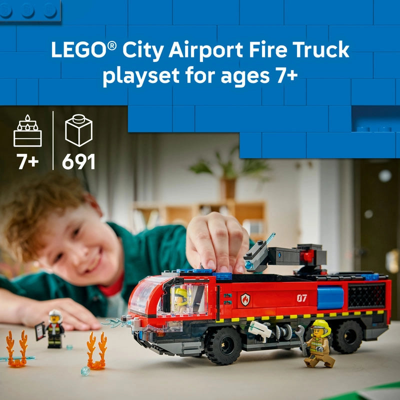LEGO City Airport Fire Truck – 691 Pieces | Set 60499