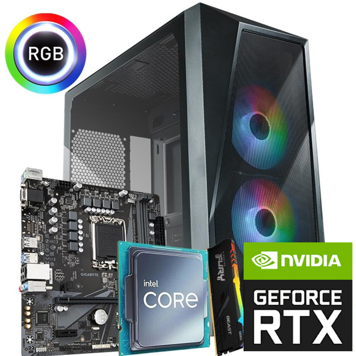 INTEL CORE i5 14400F // RTX 4060 Ti 8GB // 16GB RAM DDR4 - PC Build