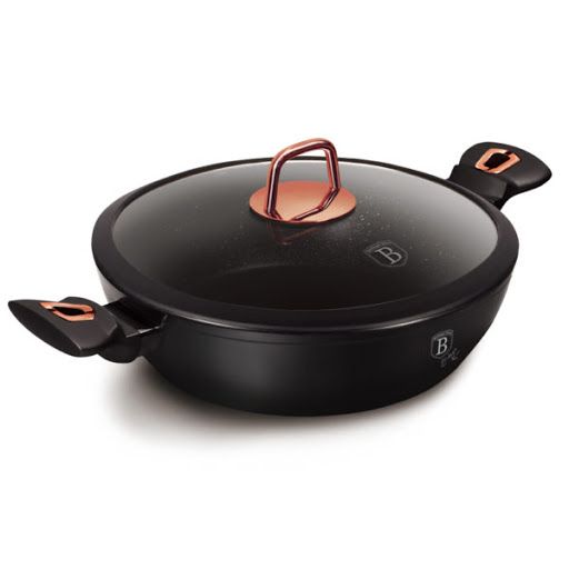 Berlinger Haus 28cm Marble Shallow Pot – Black Rose