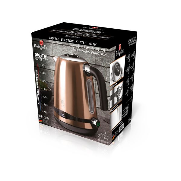 Berlinger Haus 1.7L Digital Electric Kettle – Rose Gold