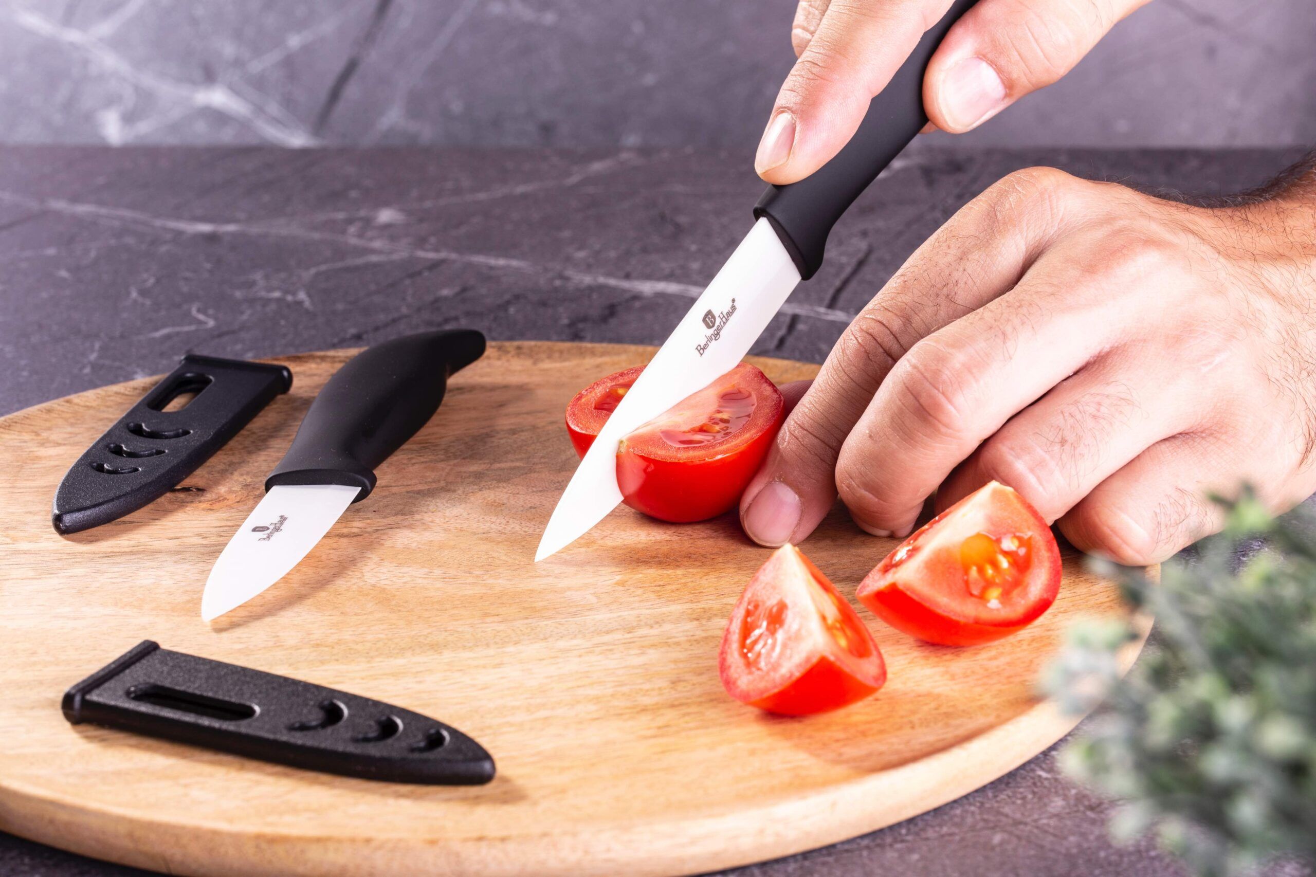 طقم سكاكين سيراميك 2 قطعة مع أغطية – Berlinger Haus