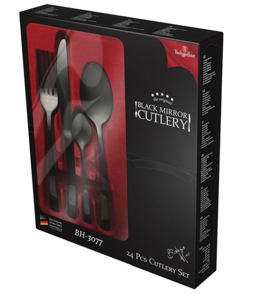 Berlinger Haus 24-Piece Cutlery Set - Black