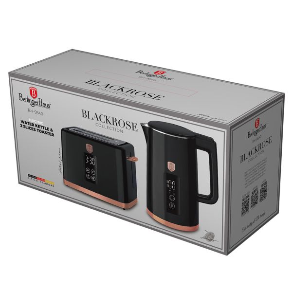 طقم سخان ماء وتوستر من Berlinger Haus - بلاك روز