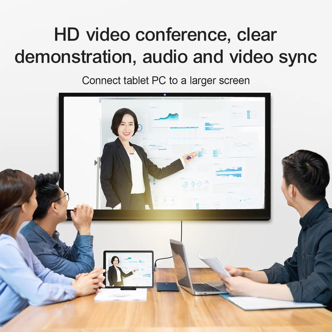 كابل جوي روم تايب سي إلى إتش دي إم آي 4ك 2 متر - أسود