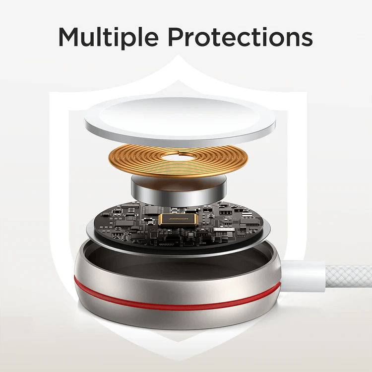 كابل شحن مغناطيسي جوي روم لساعة آبل - 1.2م أبيض