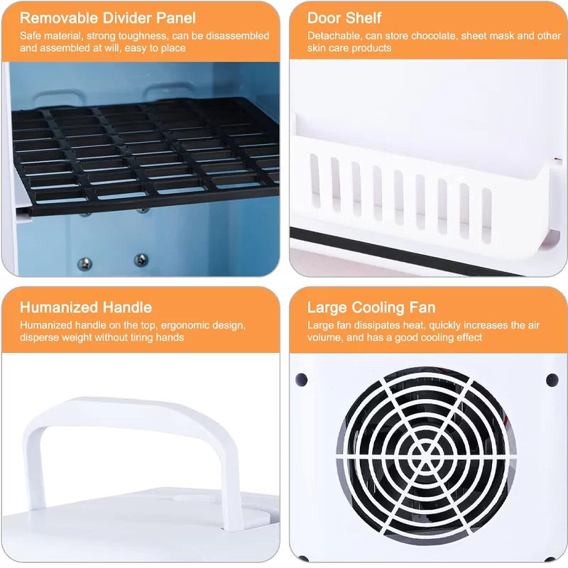 ثلاجة سيارة صغيرة محمولة لتبريد المشروبات والأطعمة بسعة 4 لتر