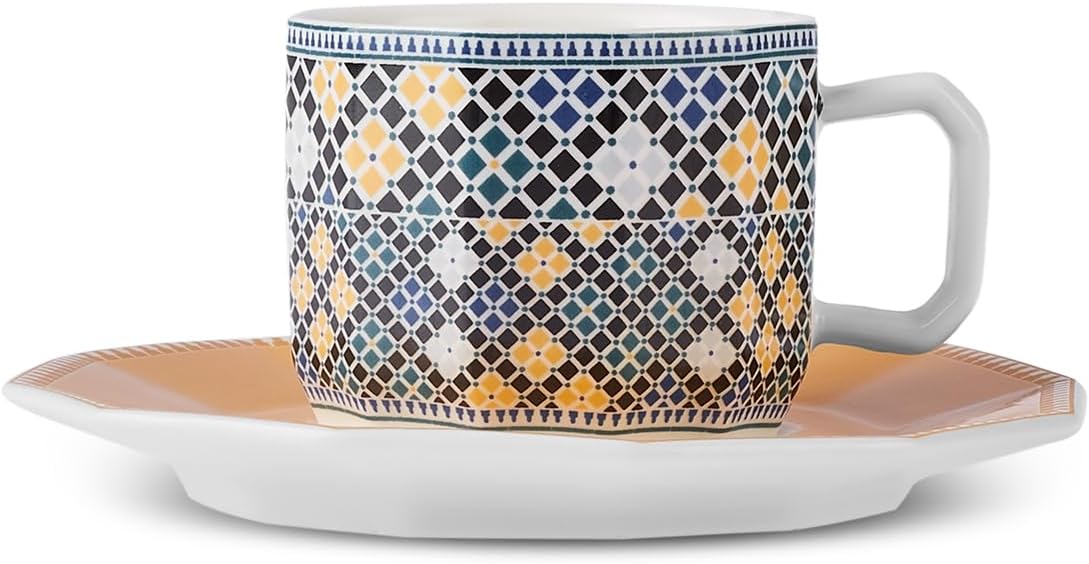 طقم فناجين قهوة كاراجا مدريد بورسلين 12 قطعة فاخر