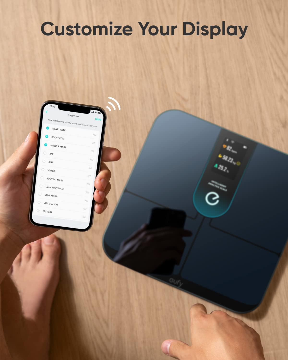 Anker Eufy Smart Scale P3 Accurate and Stylish - Black