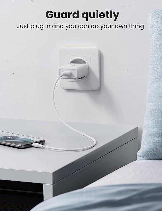 شاحن يو إس بي سريع من يوجرين CD122QC3.0 للاتحاد الأوروبي - أبيض