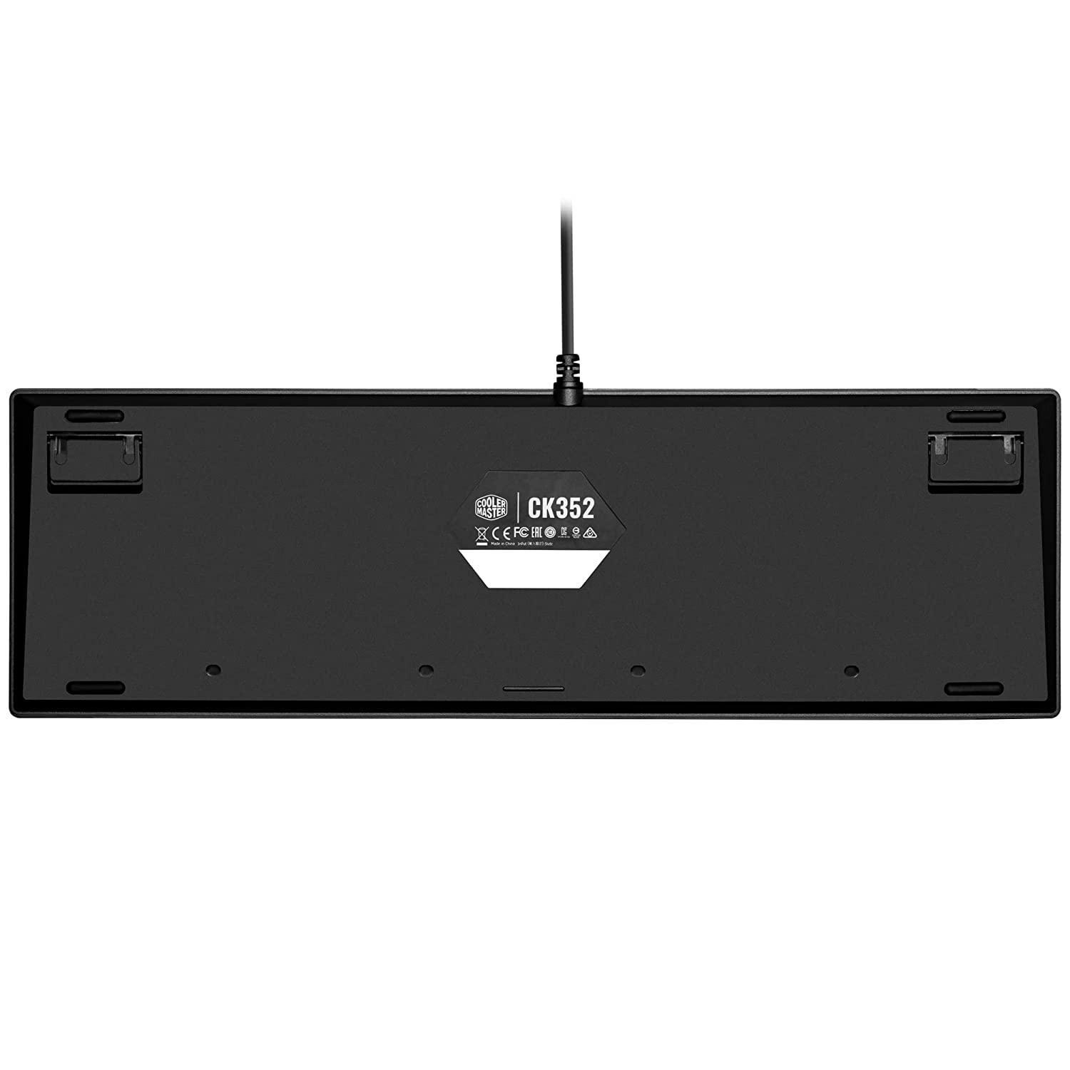 لوحة مفاتيح الألعاب الميكانيكية Cooler Master CK352 ذات المفتاح الأزرق مع الإضاءة الخلفية RGB