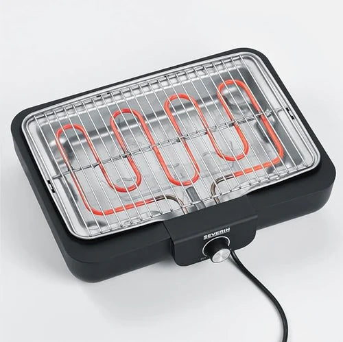 Severin Electric Grill - 2300W Stainless Steel Cooking Grid