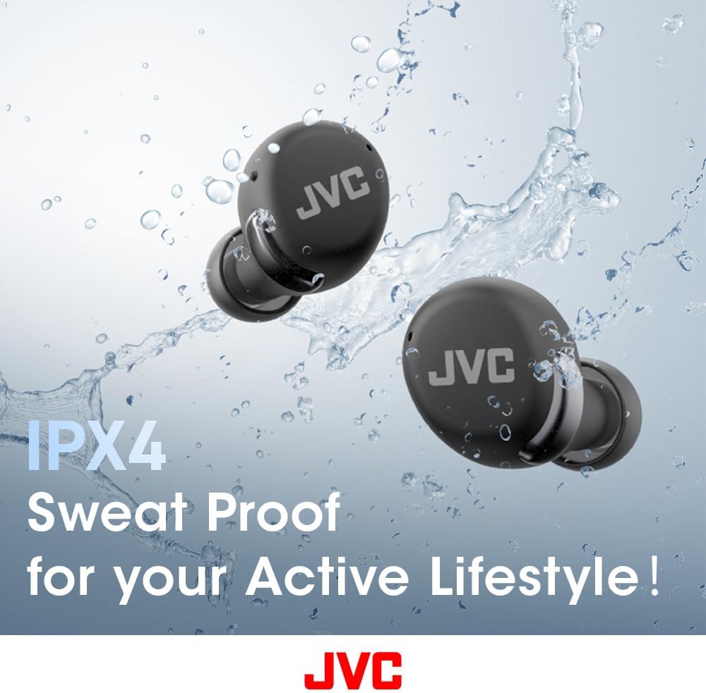 سماعات JVC اللاسلكية المدمجة مع إلغاء الضوضاء ووضع تأخير منخفض
