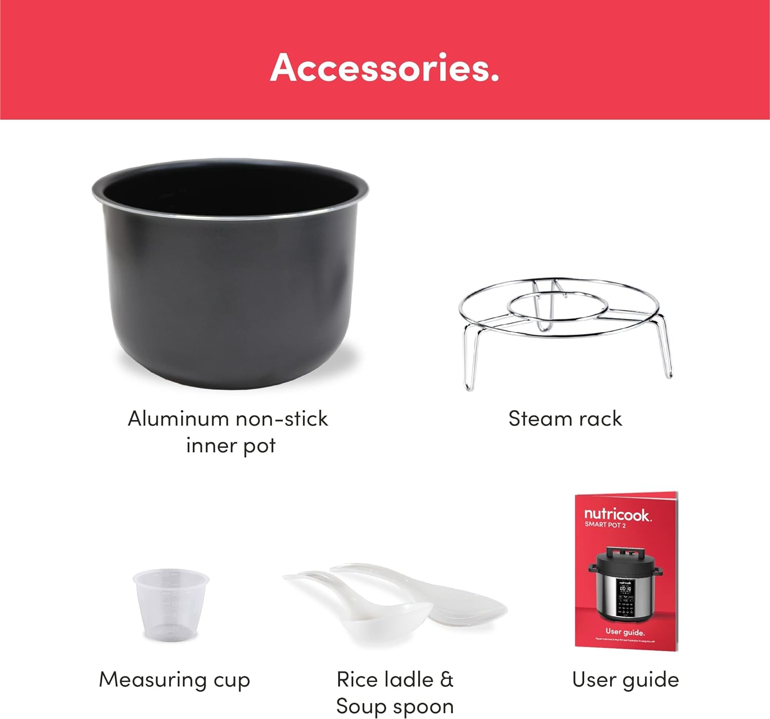 وعاء طهي ذكي نيوتري كوك 2 / 8 لتر / طنجرة ضغط كهربائية - فضي