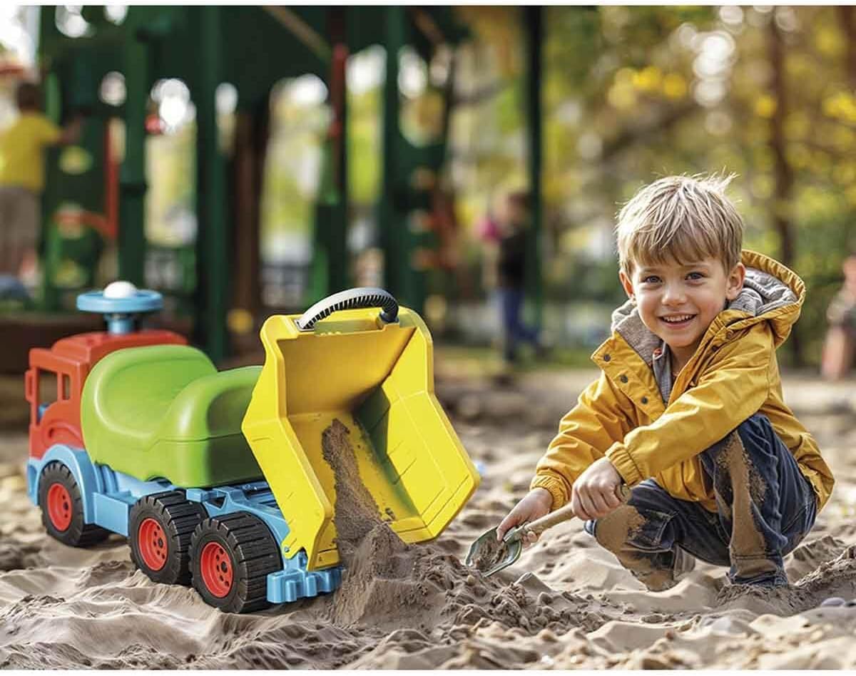 Dolu Ride-On Truck for Kids – Push Toy with Shock Absorber | Ages 2–6 | Yellow, Green, Red, Blue