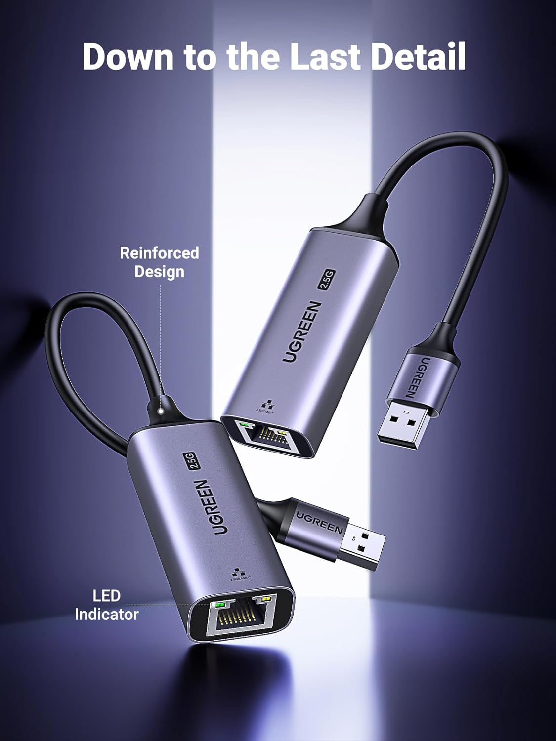 UGREEN 2.5Gbps USB to Ethernet Adapter – USB 3.0 to RJ45.