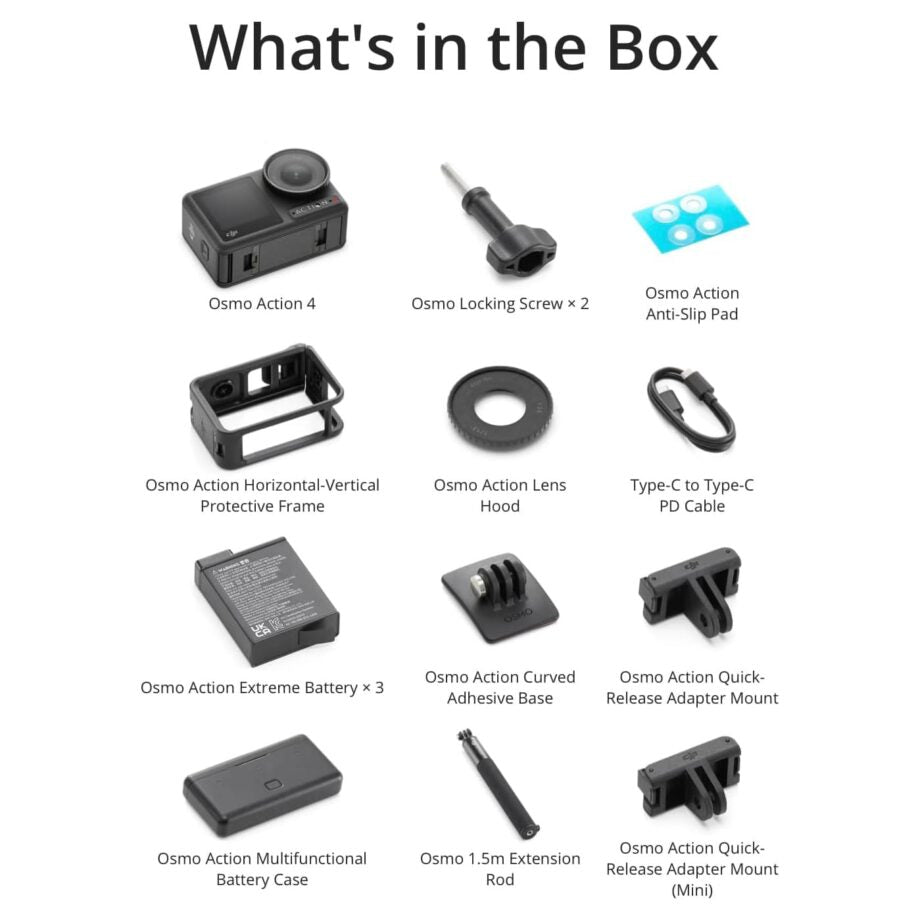 كاميرا الحركة المقاومة للماء DJI Osmo Action 4 4K/120fps