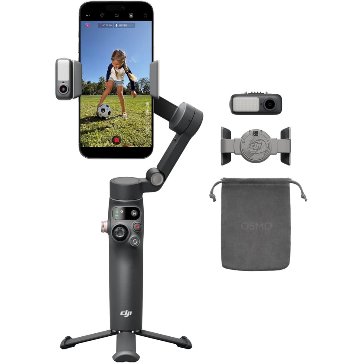 DJI Osmo Mobile 8 Gimbal Stabilizer for Phone - 3-Axis Stabilization, 360° Rotation