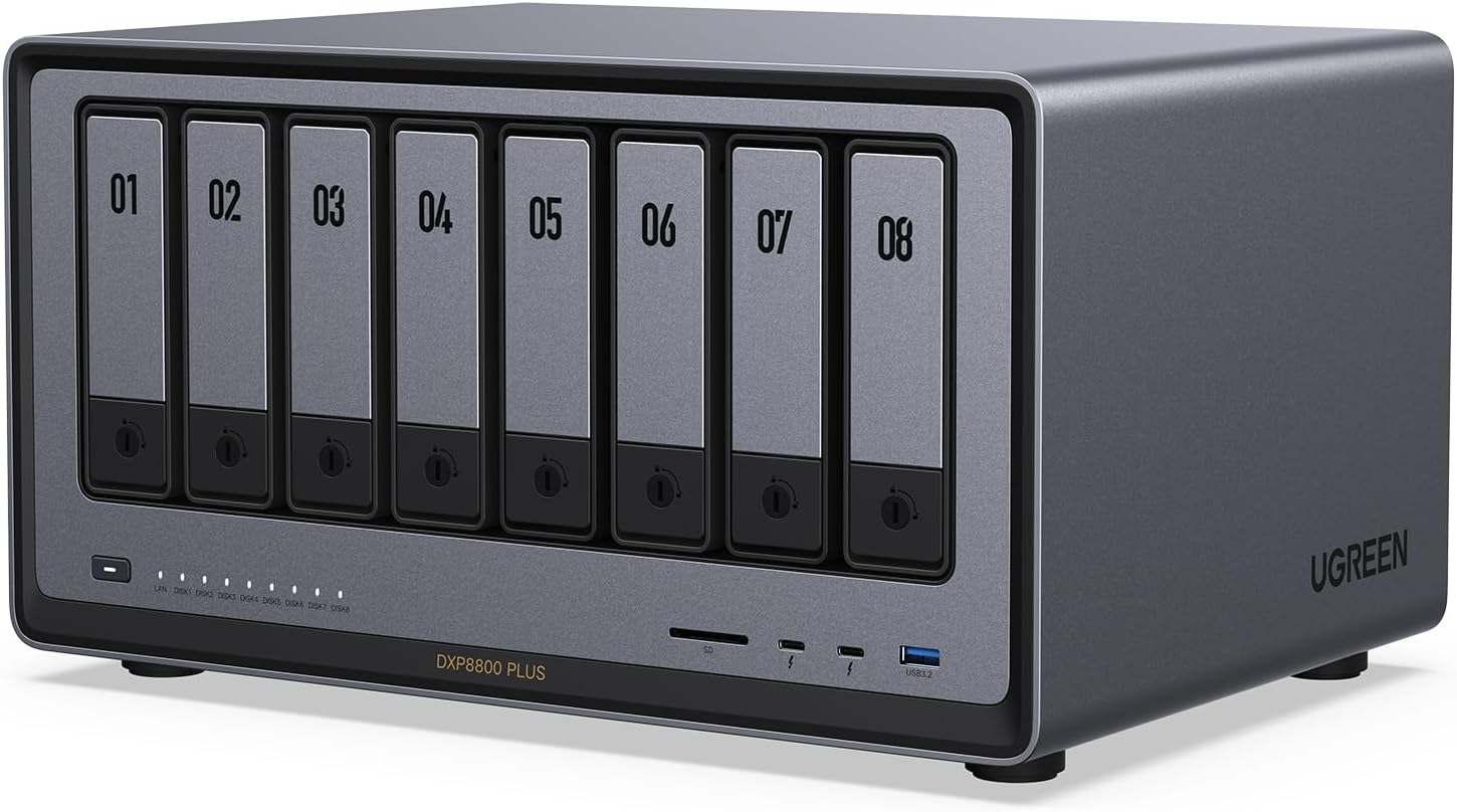 UGREEN NASync DXP8800 Plus 256TB i5 NAS, Dual 10GbE