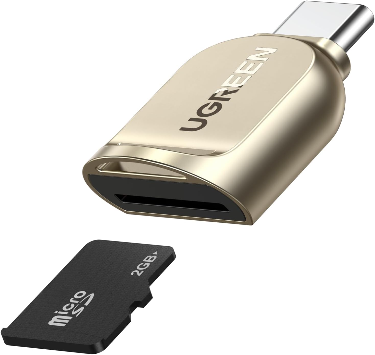 UGREEN USB-C Micro SD Card Reader – Zinc Alloy, 5Gbps, Keychain-Ready
