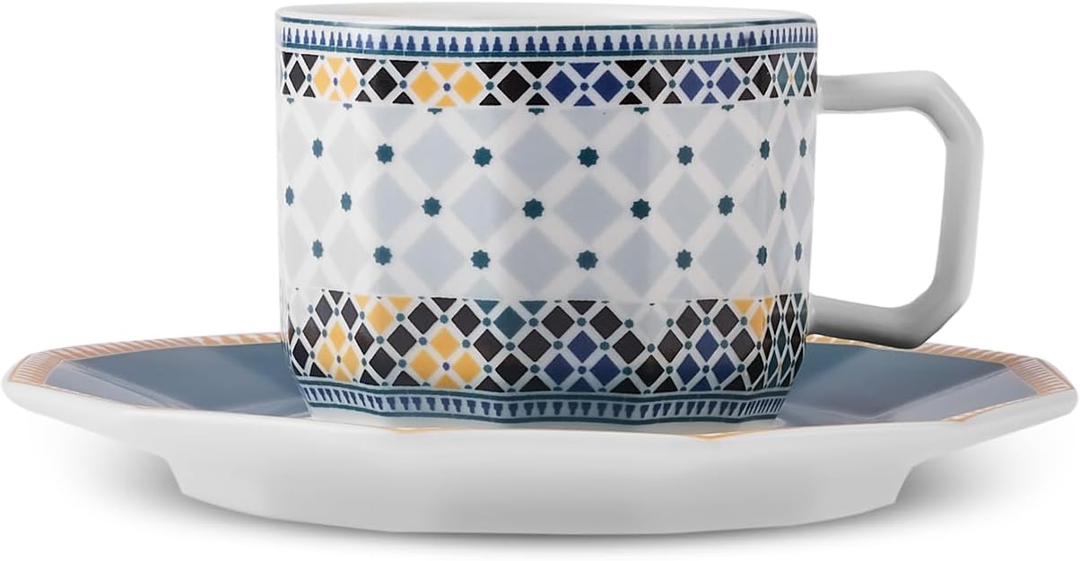 طقم فناجين قهوة كاراجا مدريد بورسلين 12 قطعة فاخر