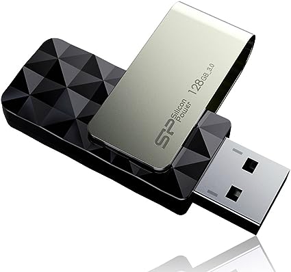 فلاش USB B30 من Silicon-Power بسعة 128 جيجابايت باللون الأسود
