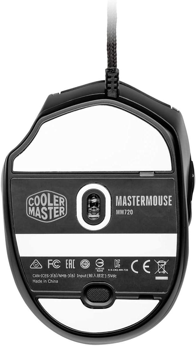 ماوس الألعاب Cooler Master MM720 RGB خفيف الوزن 49 جرامًا بدقة 16000 نقطة في البوصة IP58