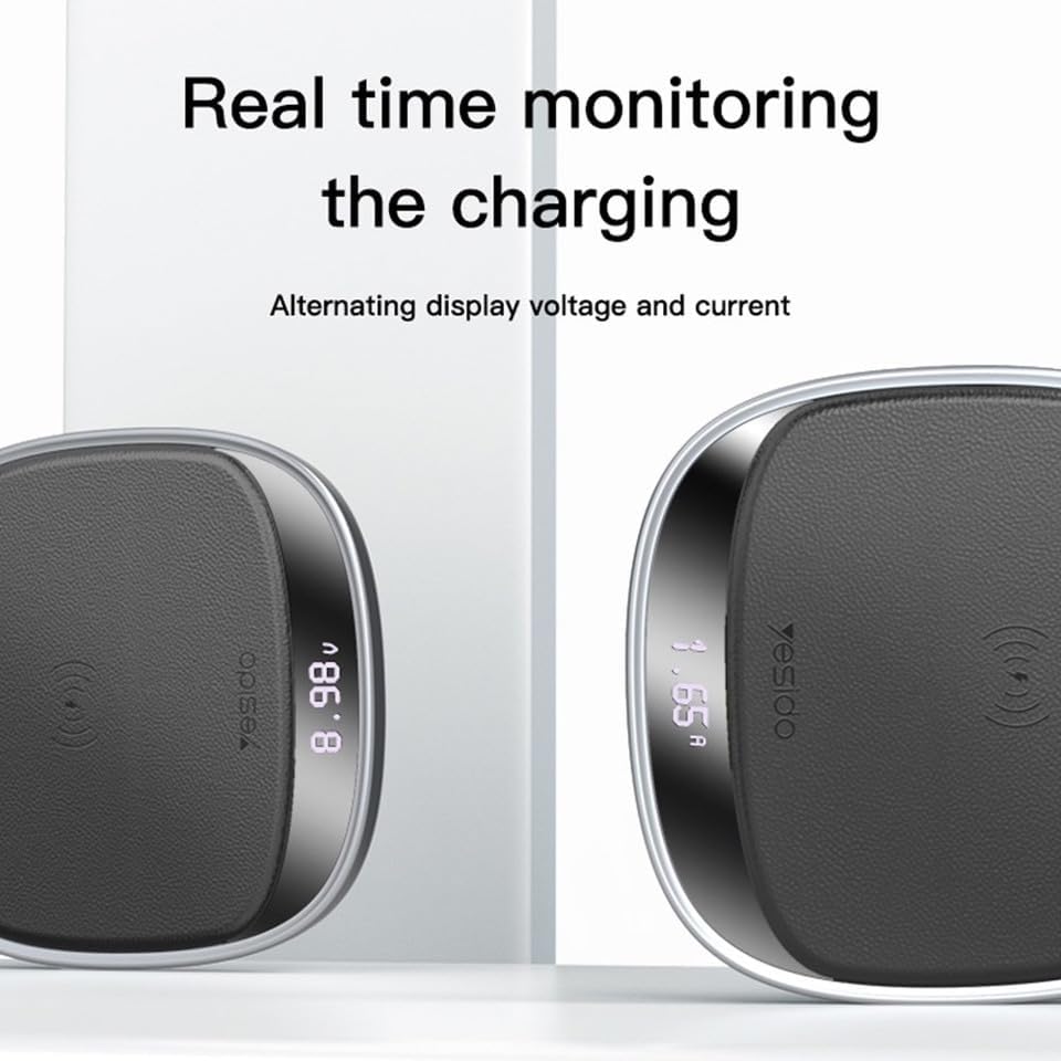 شاحن YESIDO DS11 اللاسلكي بقوة 15 وات للهواتف وأجهزة الكمبيوتر المكتبية