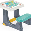 DOLU Kids Study Desk with Seat – Grey | Wooden Children's Learning Table | No Assembly Required