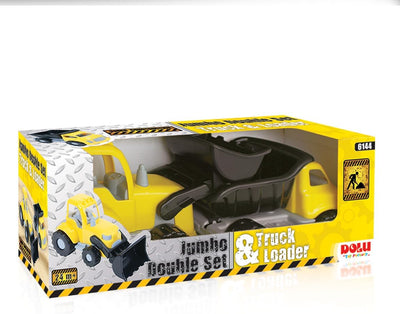 Dolu Jumbo Double Set Dump Truck & Loader | Construction Toy for Kids 2Y+
