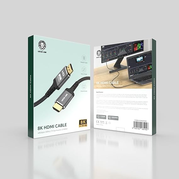 كابل جرين ليون 8K HDMI إلى HDMI - أسود 2 متر