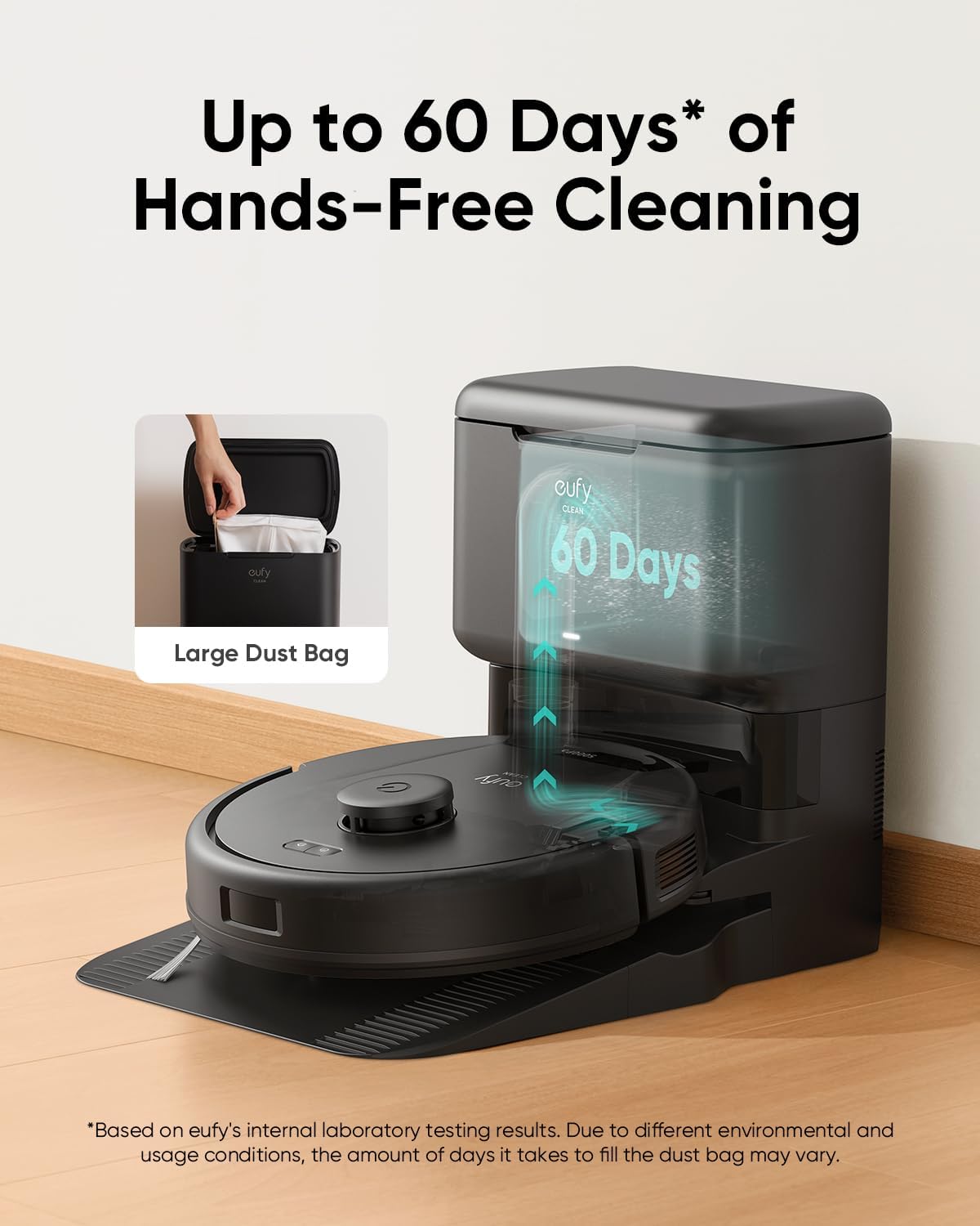 Anker Eufy L60 Hybrid Robot Vacuum with Self Empty Station - Black