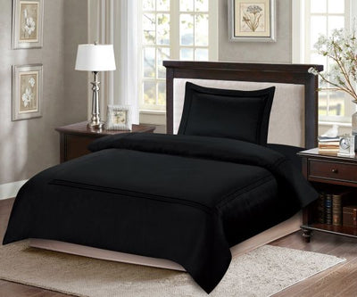 ARMN Naturesoft 3-Piece Single Duvet Cover Set - Black