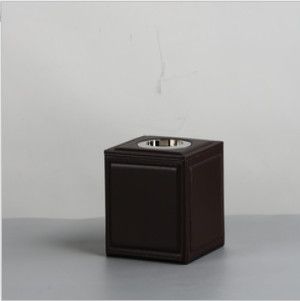 ARMN Konrad Black Square Leather Tissue Box – Elegant