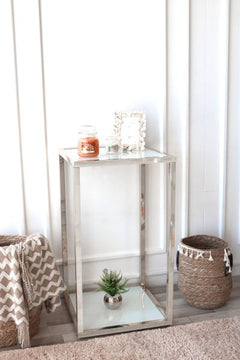ARMN Milton 2-Tier Stand 45×45cm - Silver