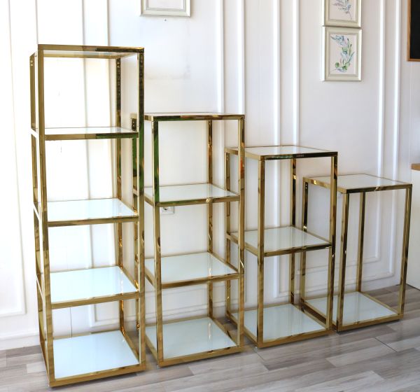 ARMN Milton 3-Tier Stand 45×45cm - Gold