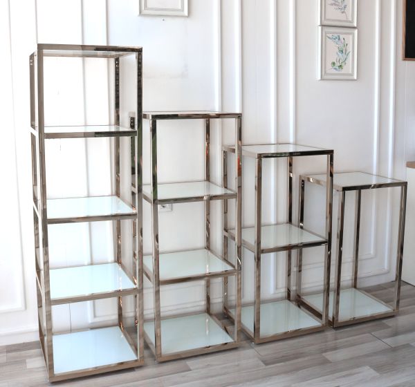 ستاند برفين ARMN Milton 35×35 سم - فضي أنيق