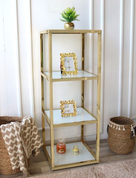 ستاند ARMN Milton 4 رفوف 35×35 سم - ذهبي فاخر