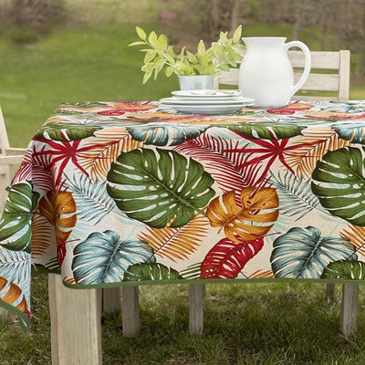 Dreams Tropico 140x180 cm Tablecloth & 7 Napkins Set - Green