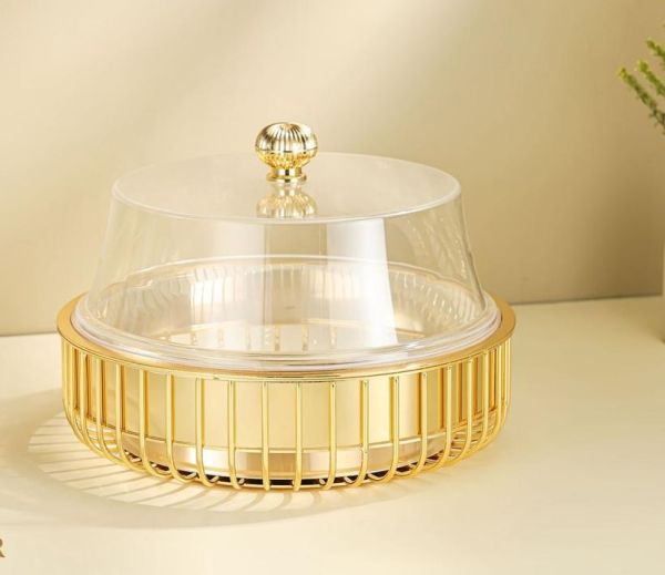 طبق كيك بغطاء 25 سم من Alfursan – فخامة التقديم