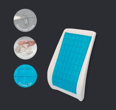 ARMN Pedic Cooling Gel Memory Foam Back Pillow